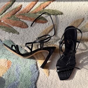Sam Edelman Black Strappy Heels